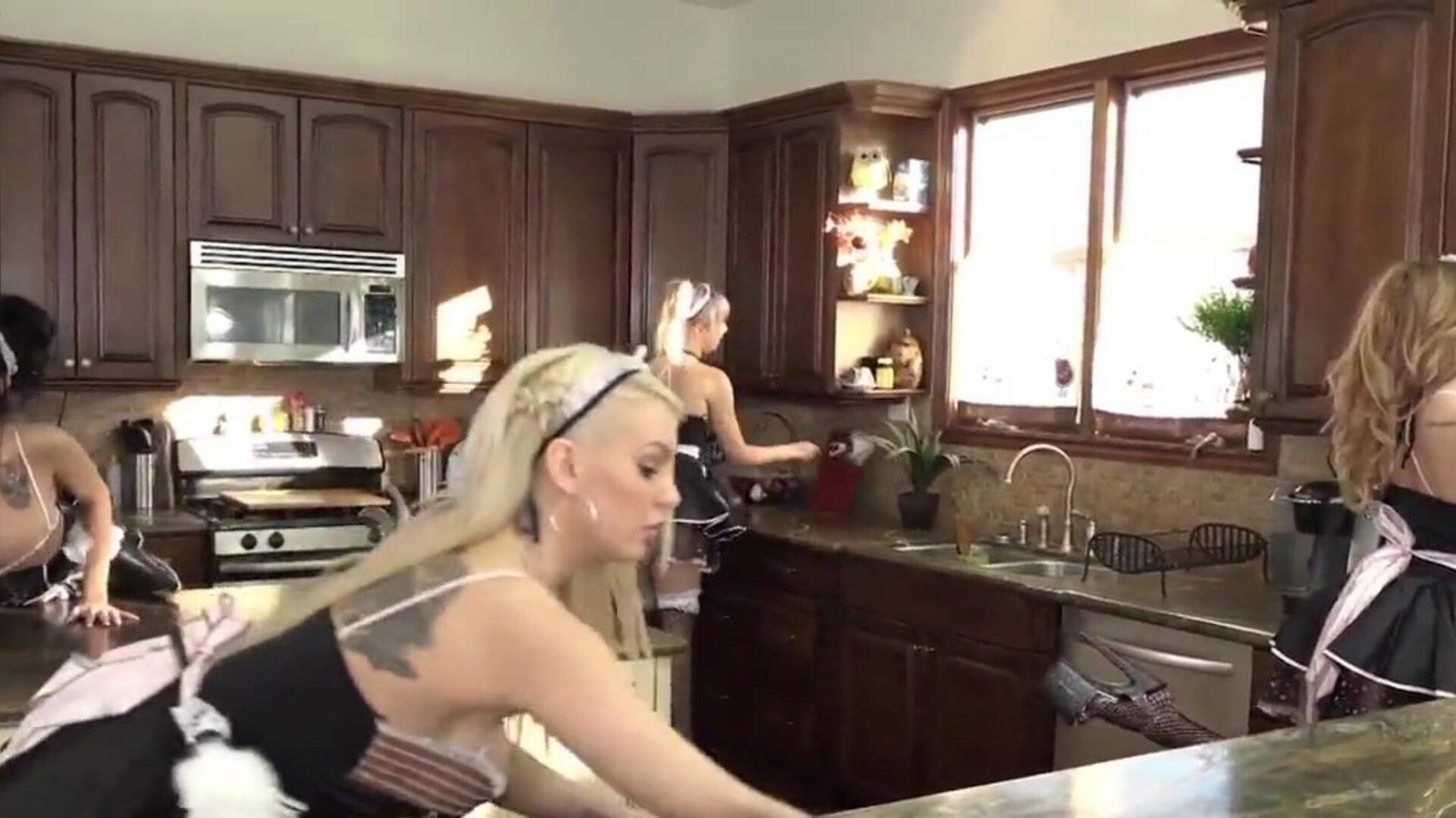 Wife Watches Her Husband Fucking Maid On Chair And Robber