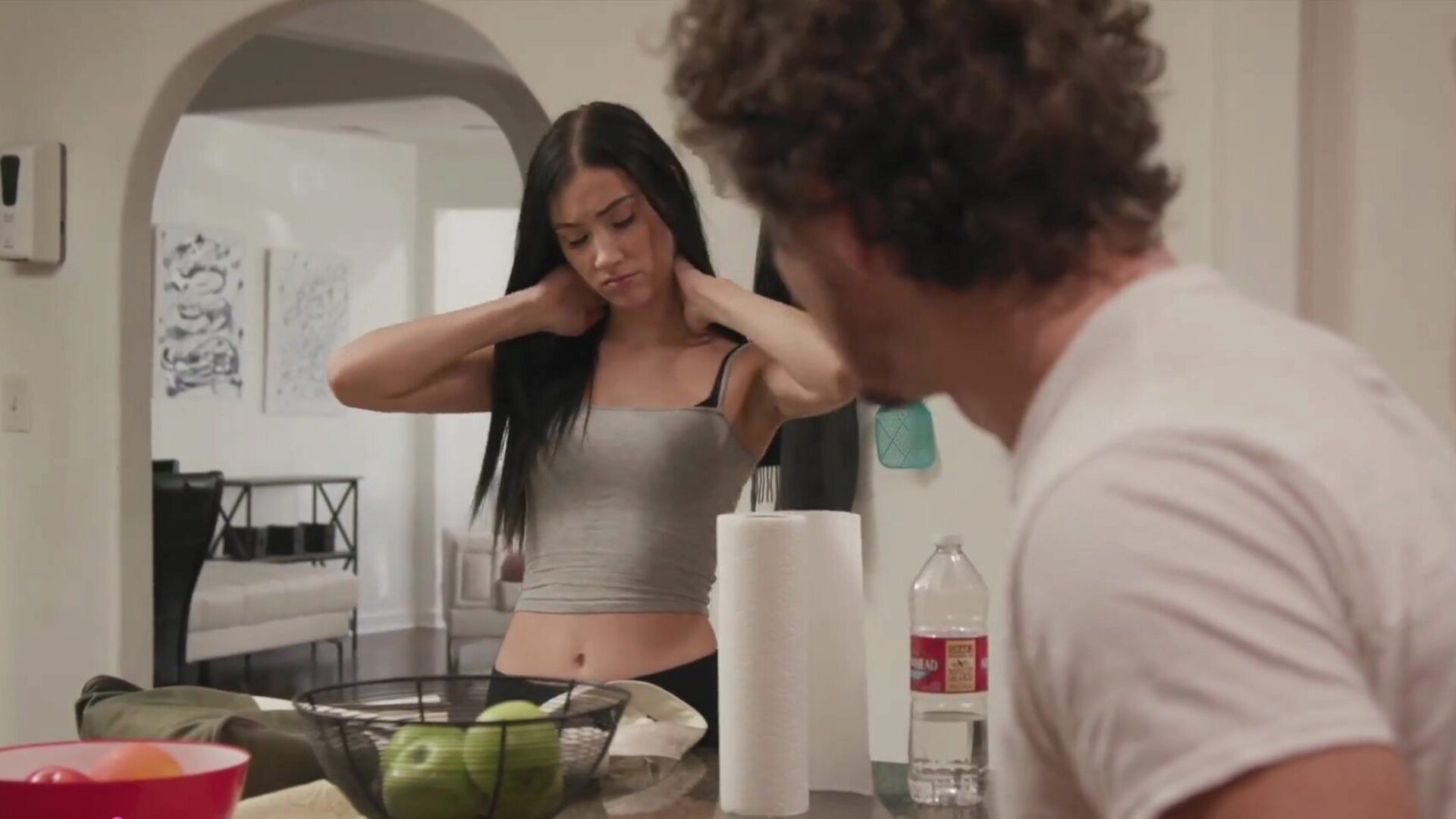 FamilyXXX - Slutty  step Sister Jazmin Luv Fucks Brothers Hard Cock after Massage